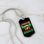 I Learned From Dogs Green Necklace Stainless Steel or 18k Gold Dog Tag 24" Chain-Express Your Love Gifts