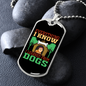 I Learned From Dogs Green Necklace Stainless Steel or 18k Gold Dog Tag 24" Chain-Express Your Love Gifts