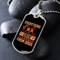 I Learned From Dogs Peach Necklace Stainless Steel or 18k Gold Dog Tag 24" Chain-Express Your Love Gifts