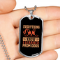I Learned From Dogs Peach Necklace Stainless Steel or 18k Gold Dog Tag 24" Chain-Express Your Love Gifts