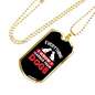 I Learned From Dogs Red Necklace Stainless Steel or 18k Gold Dog Tag 24" Chain-Express Your Love Gifts