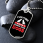 I Learned From Dogs Red Necklace Stainless Steel or 18k Gold Dog Tag 24" Chain-Express Your Love Gifts