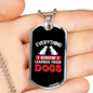 I Learned From Dogs Red Necklace Stainless Steel or 18k Gold Dog Tag 24" Chain-Express Your Love Gifts