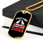 I Learned From Dogs Red Necklace Stainless Steel or 18k Gold Dog Tag 24" Chain-Express Your Love Gifts