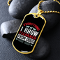I Learned From Dogs White Necklace Stainless Steel or 18k Gold Dog Tag 24" Chain-Express Your Love Gifts