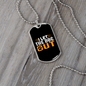 I Let The Dog Out Necklace Stainless Steel or 18k Gold Dog Tag 24" Chain-Express Your Love Gifts