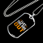 I Let The Dog Out Necklace Stainless Steel or 18k Gold Dog Tag 24" Chain-Express Your Love Gifts