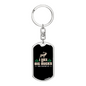 I Like Big Bucks Keychain Stainless Steel or 18k Gold Dog Tag Keyring-Express Your Love Gifts