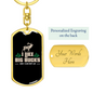 I Like Big Bucks Keychain Stainless Steel or 18k Gold Dog Tag Keyring-Express Your Love Gifts