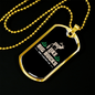 I Like Big Bucks Necklace Stainless Steel or 18k Gold Dog Tag 24" Chain-Express Your Love Gifts