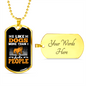 I Like Dogs Necklace Stainless Steel or 18k Gold Dog Tag 24" Chain-Express Your Love Gifts