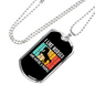 I Like Horses Horse Necklace Stainless Steel or 18k Gold Dog Tag 24" Chain-Express Your Love Gifts