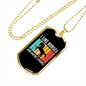 I Like Horses Horse Necklace Stainless Steel or 18k Gold Dog Tag 24" Chain-Express Your Love Gifts