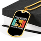 I Like Horses Horse Necklace Stainless Steel or 18k Gold Dog Tag 24" Chain-Express Your Love Gifts