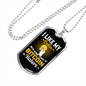I Like My Coffee Crypto Necklace Stainless Steel or 18k Gold Dog Tag 24" Chain-Express Your Love Gifts