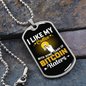 I Like My Coffee Crypto Necklace Stainless Steel or 18k Gold Dog Tag 24" Chain-Express Your Love Gifts