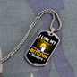 I Like My Coffee Crypto Necklace Stainless Steel or 18k Gold Dog Tag 24" Chain-Express Your Love Gifts