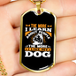 I Like My Dog Necklace Stainless Steel or 18k Gold Dog Tag 24" Chain-Express Your Love Gifts