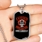 I Liked Firefighter'S Kiss Necklace Stainless Steel or 18k Gold Dog Tag 24" Chain-Express Your Love Gifts
