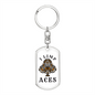 I Limp Aces Gambler Keychain Stainless Steel or 18k Gold Dog Tag Keyring-Express Your Love Gifts