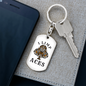 I Limp Aces Gambler Keychain Stainless Steel or 18k Gold Dog Tag Keyring-Express Your Love Gifts