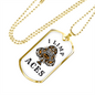 I Limp Aces Gambler Necklace Stainless Steel or 18k Gold Dog Tag 24-Express Your Love Gifts