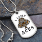 I Limp Aces Gambler Necklace Stainless Steel or 18k Gold Dog Tag 24-Express Your Love Gifts