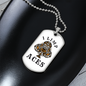 I Limp Aces Gambler Necklace Stainless Steel or 18k Gold Dog Tag 24-Express Your Love Gifts