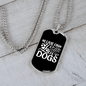 I Live on Coffe Necklace Stainless Steel or 18k Gold Dog Tag 24" Chain-Express Your Love Gifts
