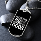 I Live on Coffe Necklace Stainless Steel or 18k Gold Dog Tag 24" Chain-Express Your Love Gifts