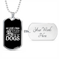 I Live on Coffe Necklace Stainless Steel or 18k Gold Dog Tag 24" Chain-Express Your Love Gifts