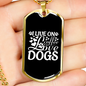 I Live on Coffe Necklace Stainless Steel or 18k Gold Dog Tag 24" Chain-Express Your Love Gifts