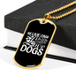 I Live on Coffe Necklace Stainless Steel or 18k Gold Dog Tag 24" Chain-Express Your Love Gifts