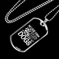 I Live on Coffe Necklace Stainless Steel or 18k Gold Dog Tag 24" Chain-Express Your Love Gifts
