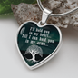 I'Ll Hold You In My Heart Necklace Stainless Steel or 18k Gold Heart 18-22"-Express Your Love Gifts