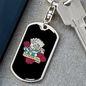 I'll Never Tell Gambler Keychain Stainless Steel or 18k Gold Dog Tag Keyring-Express Your Love Gifts