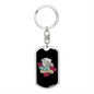 I'll Never Tell Gambler Keychain Stainless Steel or 18k Gold Dog Tag Keyring-Express Your Love Gifts