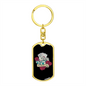 I'll Never Tell Gambler Keychain Stainless Steel or 18k Gold Dog Tag Keyring-Express Your Love Gifts