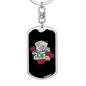 I'll Never Tell Gambler Keychain Stainless Steel or 18k Gold Dog Tag Keyring-Express Your Love Gifts