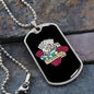 I'll Never Tell Gambler Necklace Stainless Steel or 18k Gold Dog Tag 24" Chain-Express Your Love Gifts