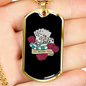 I'll Never Tell Gambler Necklace Stainless Steel or 18k Gold Dog Tag 24" Chain-Express Your Love Gifts
