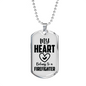 I Love A Firefighter Gift Stainless Steel or 18k Gold Dog Tag 24" Chain-Express Your Love Gifts