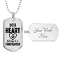 I Love A Firefighter Gift Stainless Steel or 18k Gold Dog Tag 24" Chain-Express Your Love Gifts