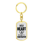 I Love A Firefighter Keychain Stainless Steel or 18k Gold Dog Tag Keyring-Express Your Love Gifts