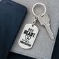 I Love A Firefighter Keychain Stainless Steel or 18k Gold Dog Tag Keyring-Express Your Love Gifts