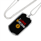 I Love Bitcoin 1 Crypto Necklace Stainless Steel or 18k Gold Dog Tag 24" Chain-Express Your Love Gifts