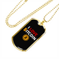 I Love Bitcoin 1 Crypto Necklace Stainless Steel or 18k Gold Dog Tag 24" Chain-Express Your Love Gifts