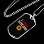 I Love Bitcoin 1 Crypto Necklace Stainless Steel or 18k Gold Dog Tag 24" Chain-Express Your Love Gifts