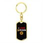 I Love Bitcoin Crypto Keychain Stainless Steel or 18k Gold Dog Tag Keyring-Express Your Love Gifts