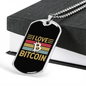I Love Bitcoin Crypto Necklace Stainless Steel or 18k Gold Dog Tag 24" Chain-Express Your Love Gifts